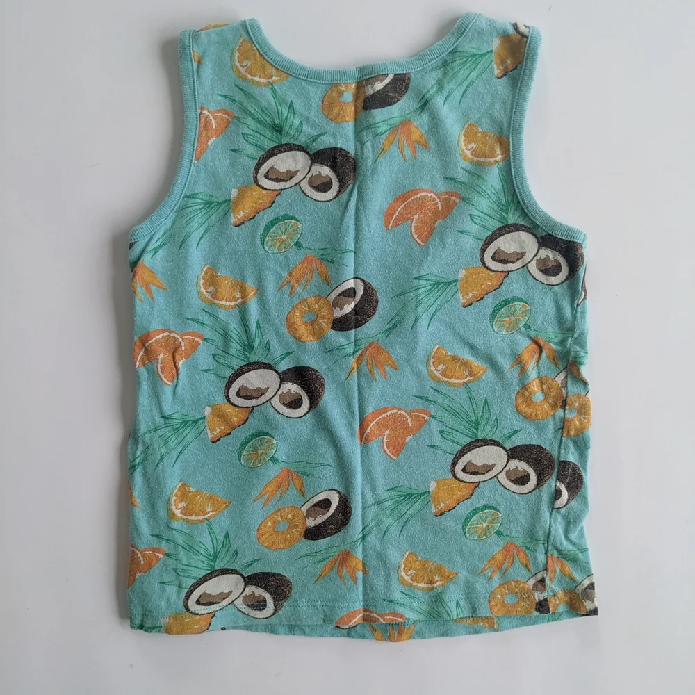 Old Navy Green and Blue Tropical Tank Top